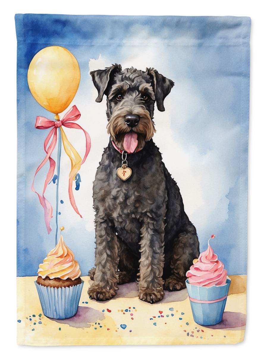 Kerry Blue Terrier Birthday House Flag - Multi-Color - 40 x 28 in. - Durable Polyester