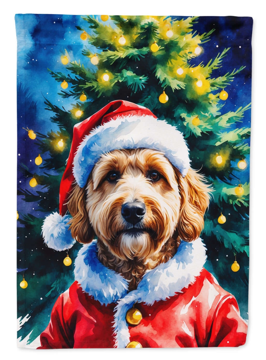 DAC8489CHF 40 x 28 in. Goldendoodle Christmas House Flag