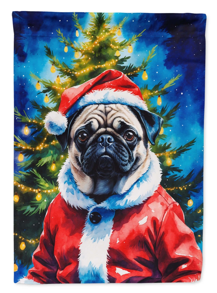 DAC8505CHF 40 x 28 in. Pug Christmas House Flag