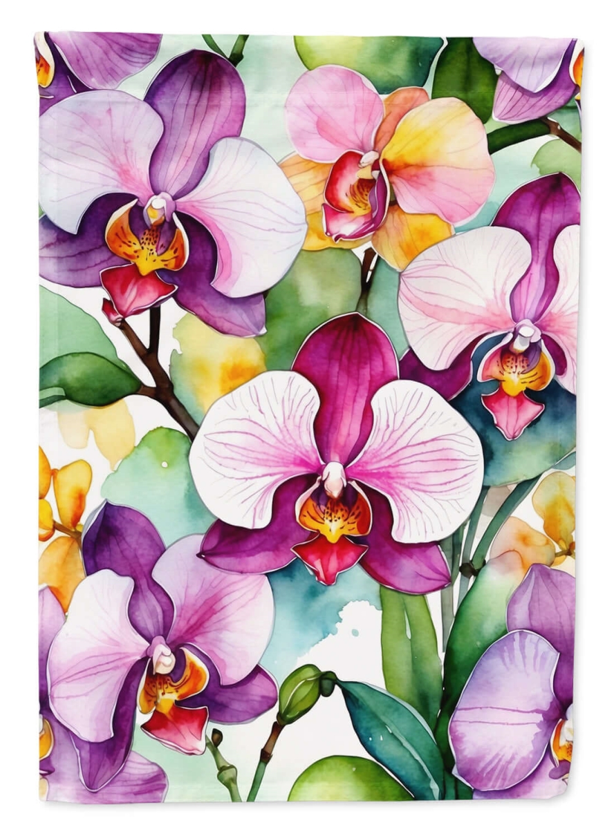 DAC8610CHF 40 x 28 in. Phalaenopsis Orchids House Flag