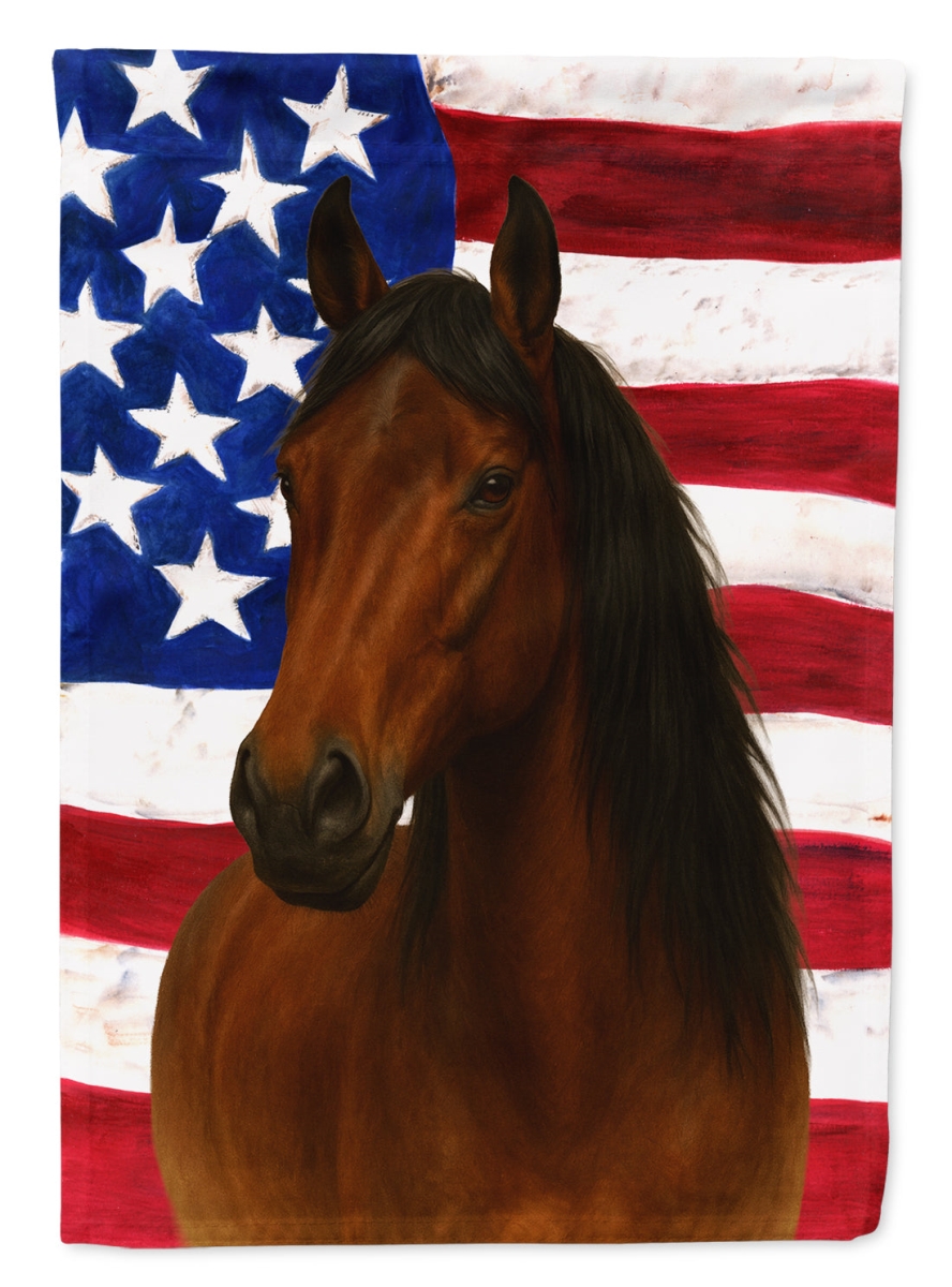 WDK6499CHF 40 x 28 in. Bay Missouri Fox Trotter Horse American House Flag