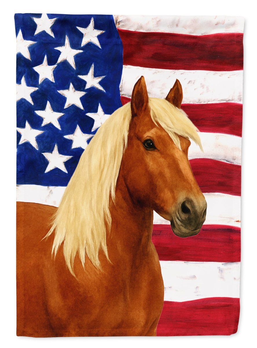 WDK6487GF 15.5 x 11.25 in. Chestnut Gypsy Vanner Horse with Flaxen Mane American Garden Flag