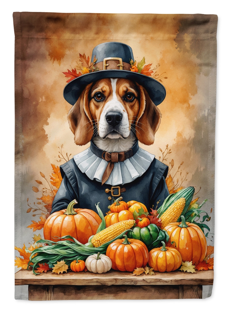 Beagle Thanksgiving Garden Flag - Multicolor - 15.5 x 11.25 in. - Durable Polyester