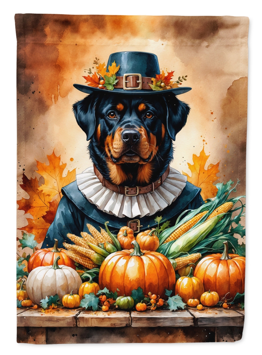 DAC8332CHF 40 x 28 in. Rottweiler Thanksgiving House Flag