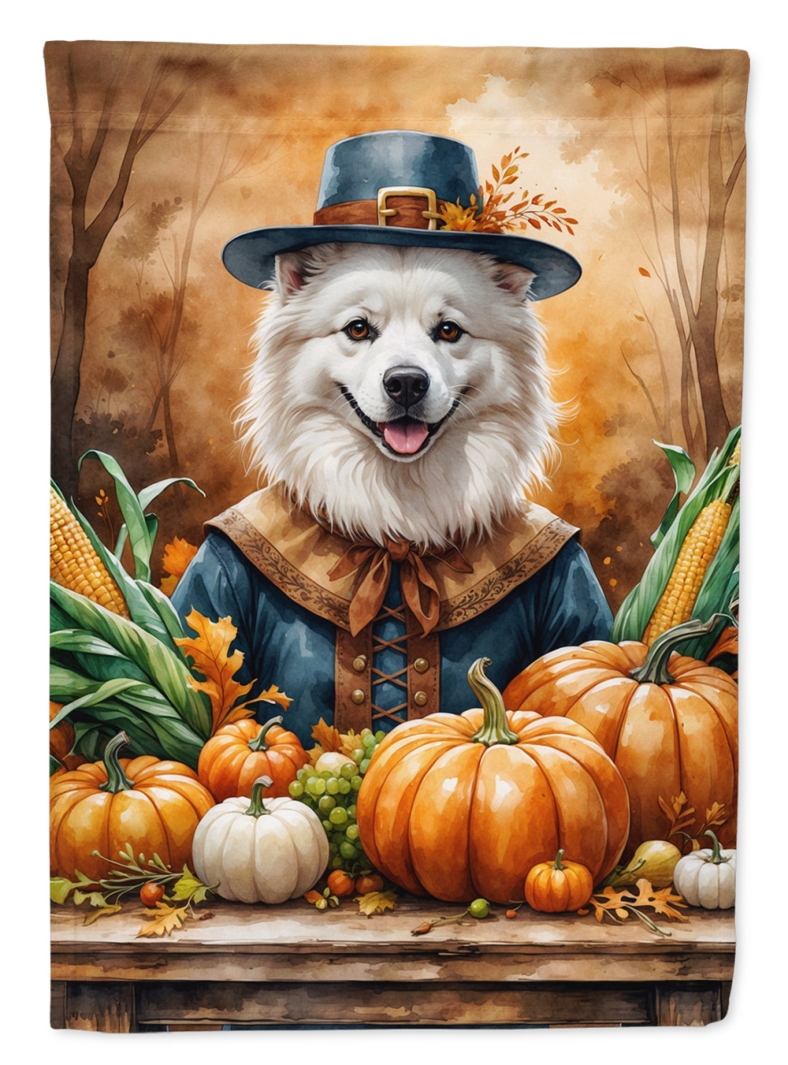 DAC8297CHF 40 x 28 in. American Eskimo Thanksgiving House Flag
