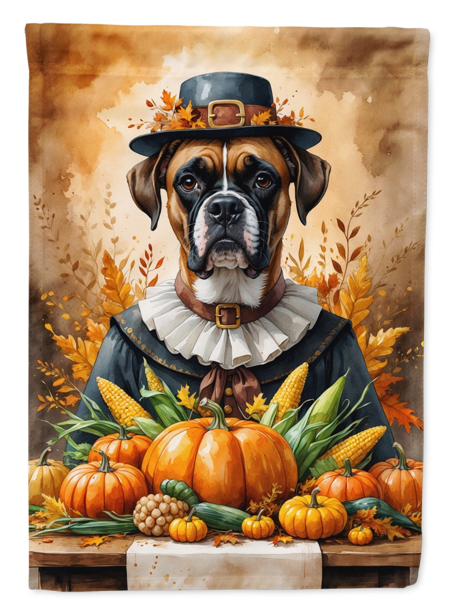 DAC8305CHF 40 x 28 in. Boxer Thanksgiving House Flag
