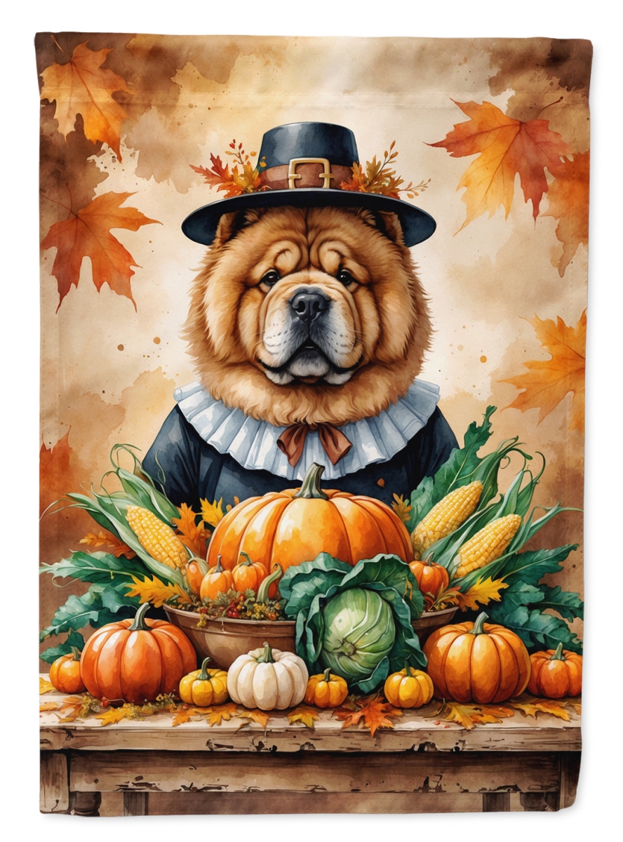 DAC8309CHF 40 x 28 in. Chow-Chow Thanksgiving House Flag