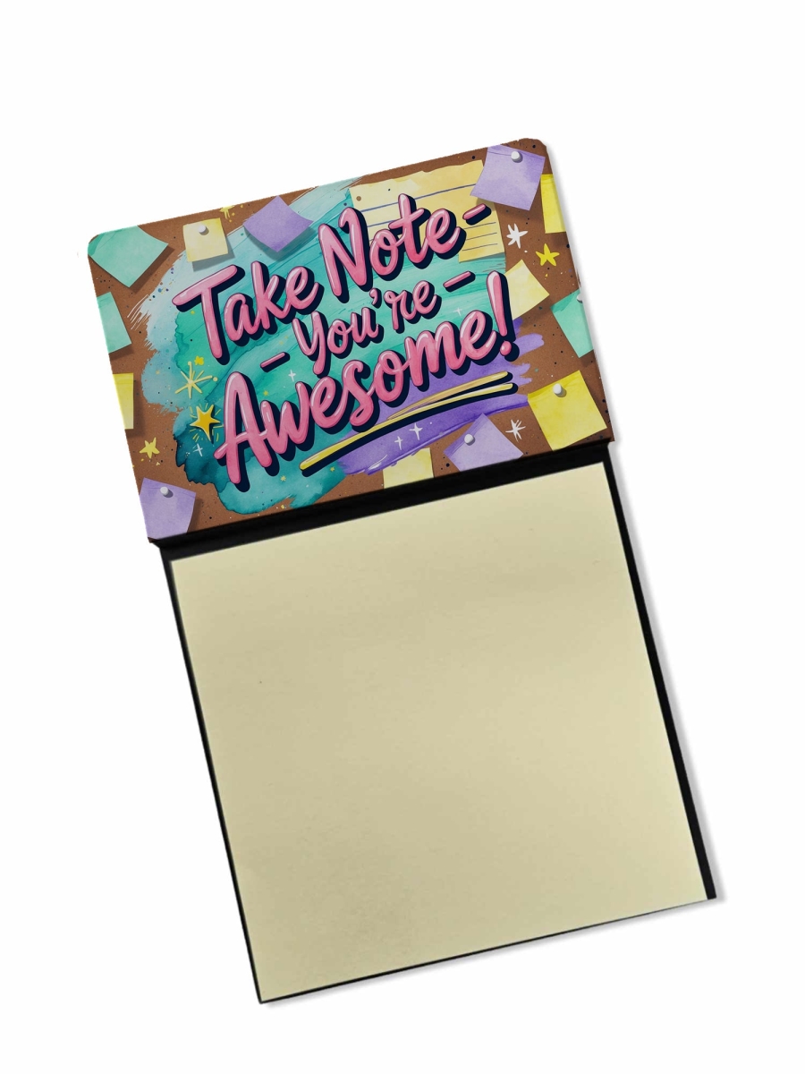 DAC8664SSN 5.25 x 3.25 in. Take Note You are Awesome Funny Sticky Note Holder
