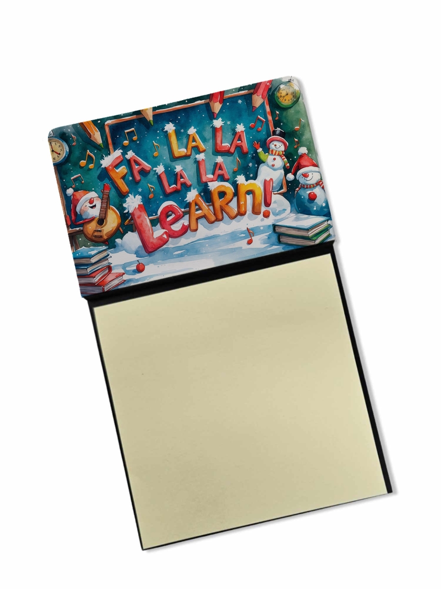 DAC8745TSN 5.25 x 3.25 in. Fa La La La Learn Funny Sticky Note Holder for Teachers Gift