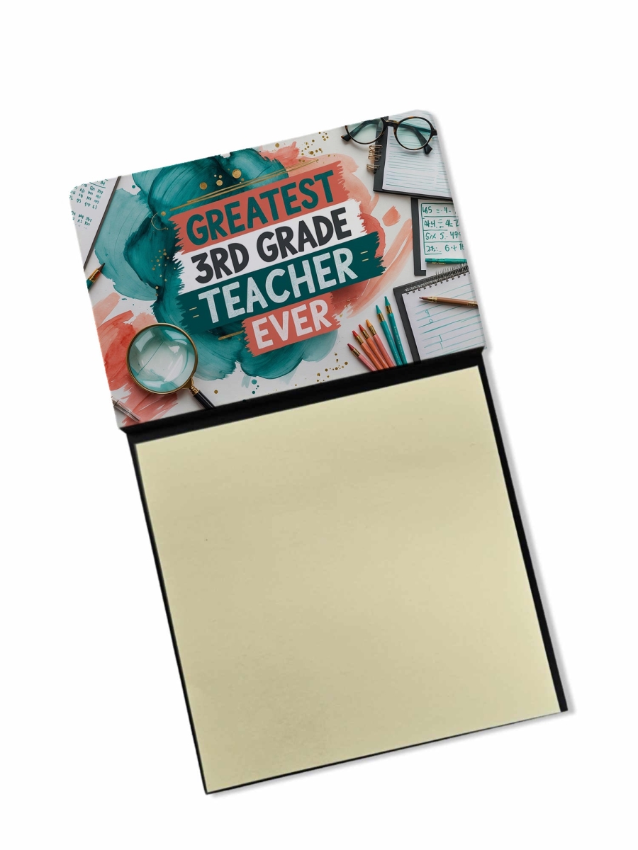 DAC8756TSN 5.25 x 3.25 in. Greatest 3rd Grade Teacher Ever Funny Sticky Note Holder for Teachers Gift