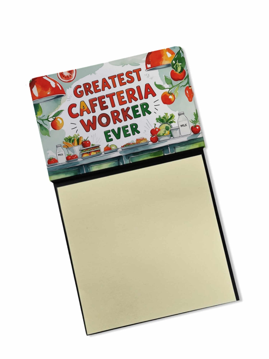 DAC8777TSN 5.25 x 3.25 in. Greatest Cafeteria Worker Ever Funny Sticky Note Holder for Teachers Gift