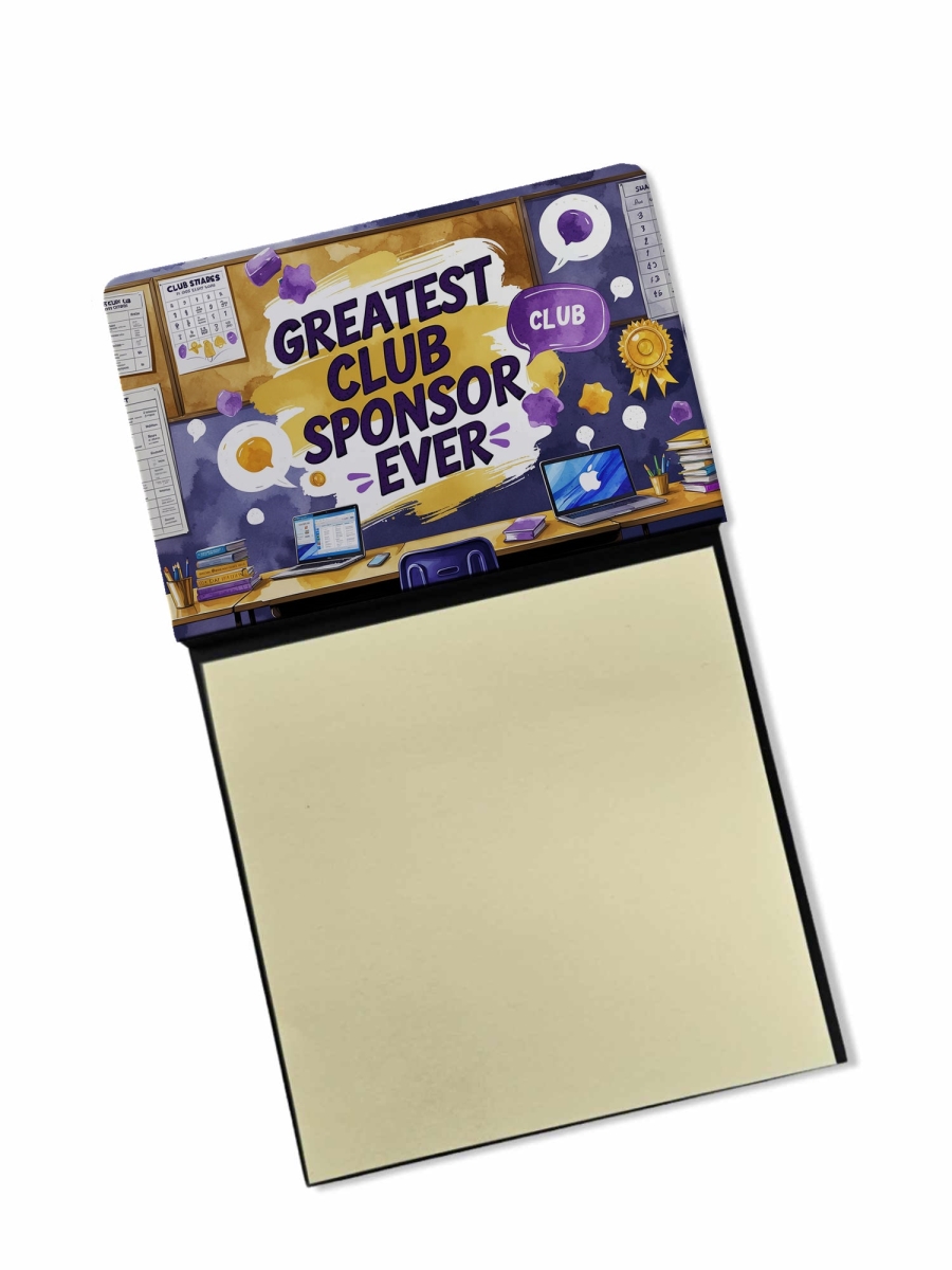 DAC8791TSN 5.25 x 3.25 in. Greatest Club Sponsor Ever Funny Sticky Note Holder for Teachers Gift