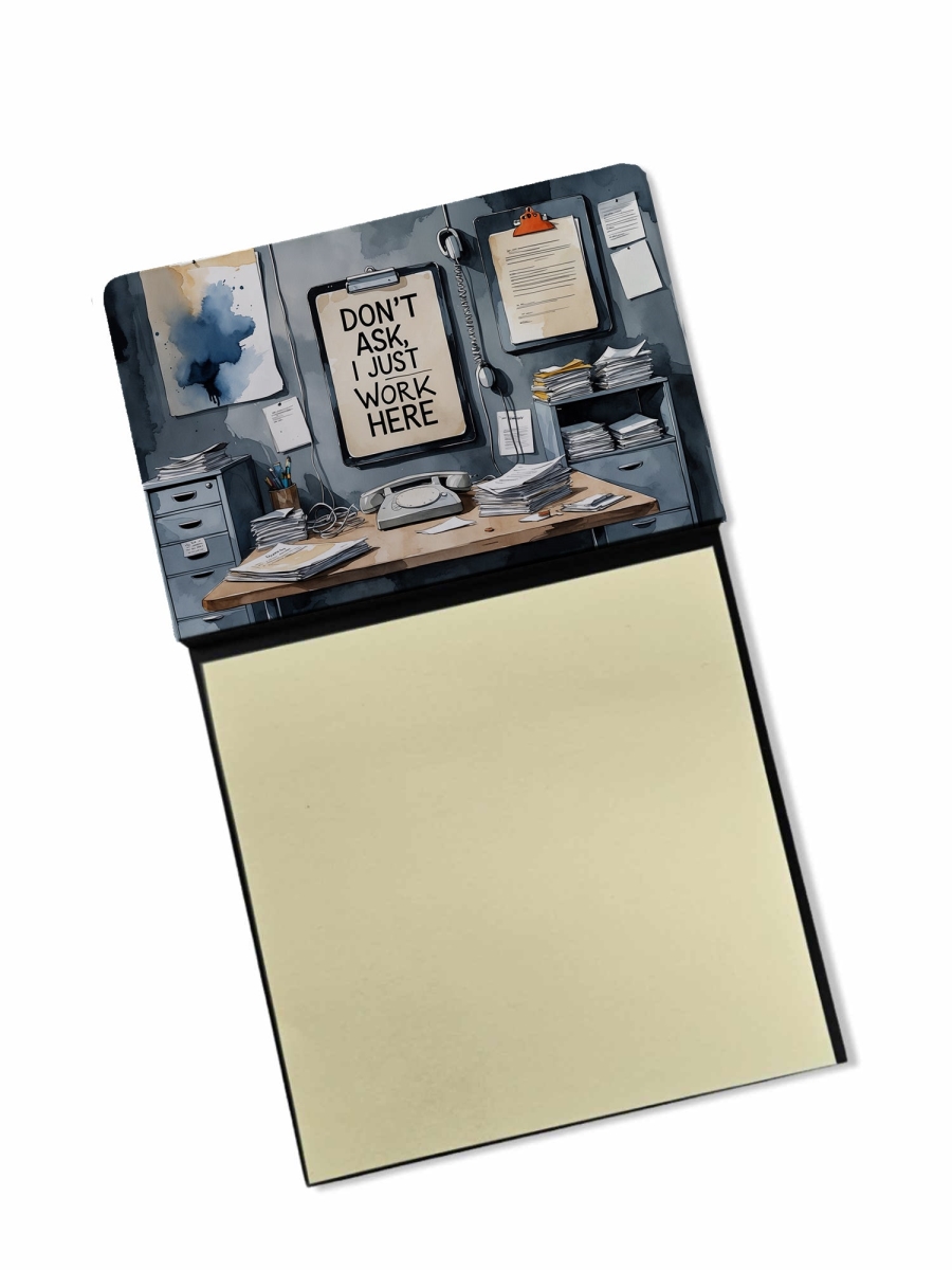 DAC8744TSN 5.25 x 3.25 in. I Just Work Here Funny Sticky Note Holder for Teachers Gift