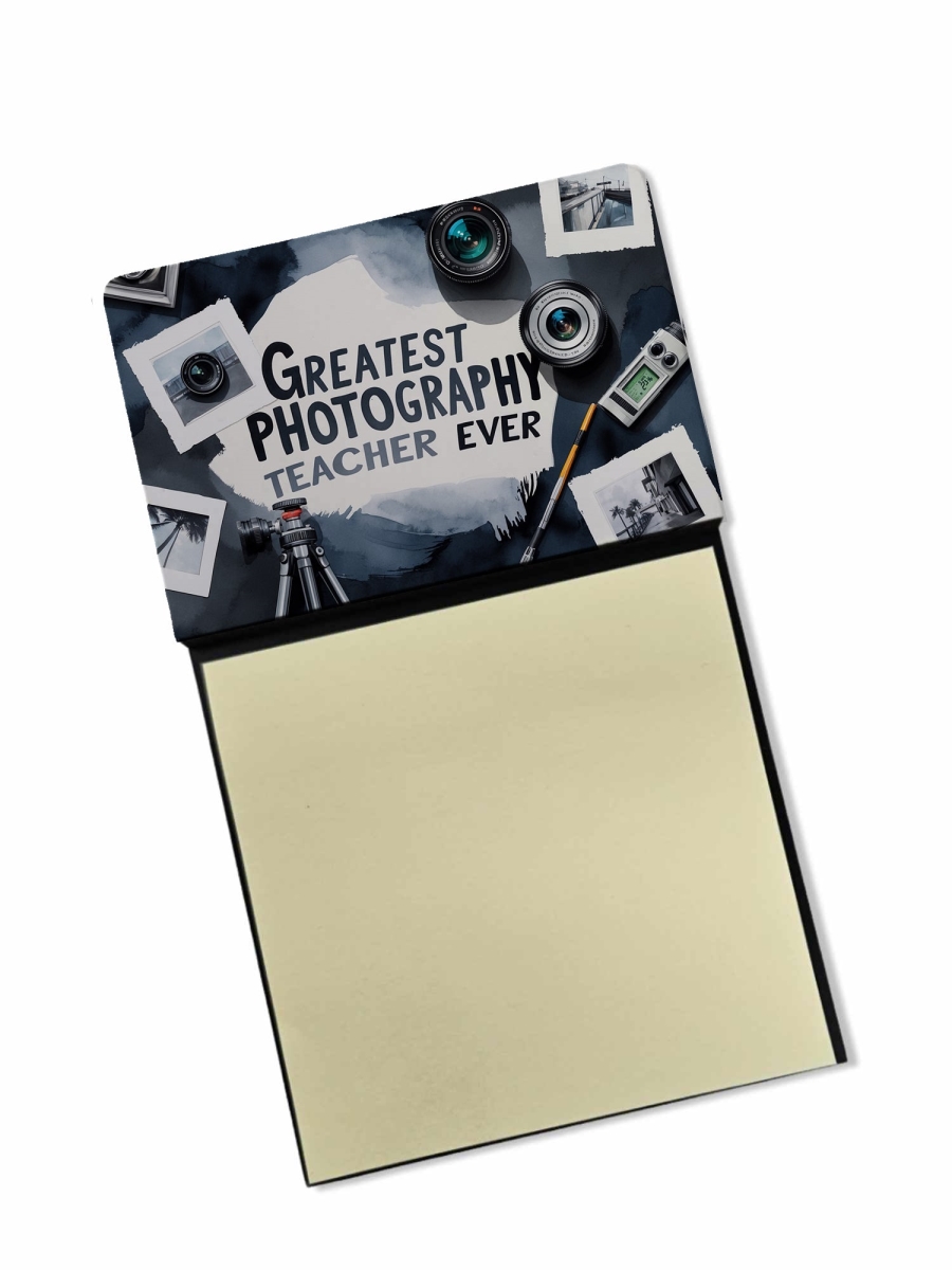 DAC8853TSN 5.25 x 3.25 in. Greatest Photography Teacher Ever Funny Sticky Note Holder for Teachers Gift