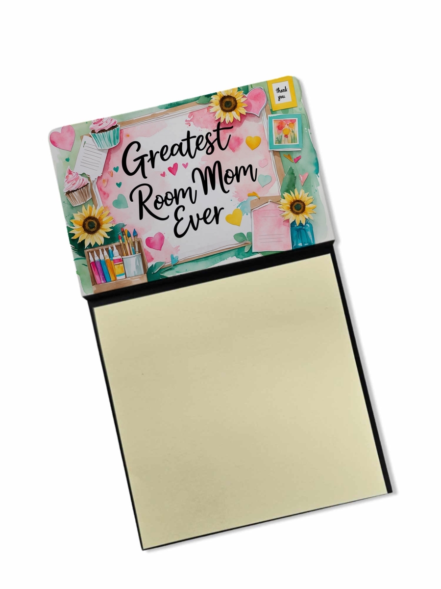 DAC8863TSN 5.25 x 3.25 in. Greatest Room Mom Ever Funny Sticky Note Holder for Teachers Gift