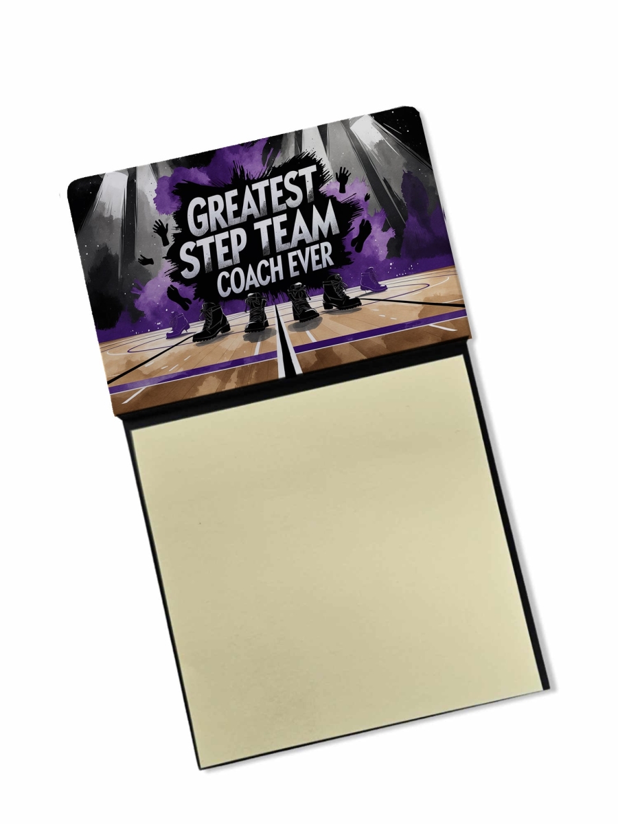 DAC8877TSN 5.25 x 3.25 in. Greatest Step Team Coach Ever Funny Sticky Note Holder for Teachers Gift