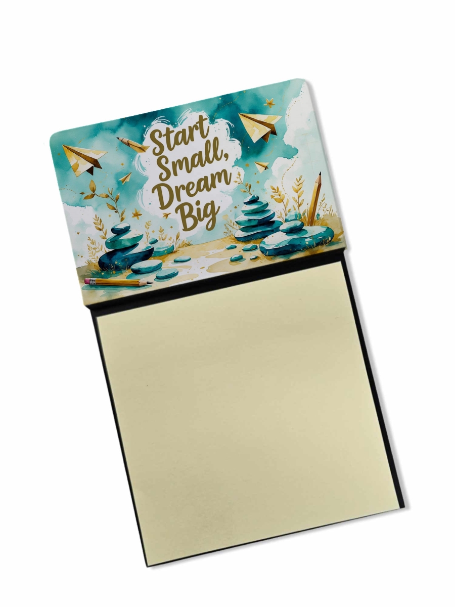 DAC8950TSN 5.25 x 3.25 in. Start Small - Dream Big Funny Sticky Note Holder for Teachers Gift