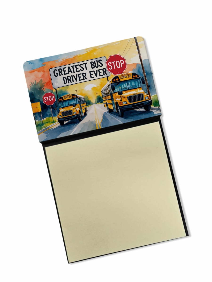 DAC8776TSN 5.25 x 3.25 in. Greatest Bus Driver Ever Funny Sticky Note Holder for Teachers Gift