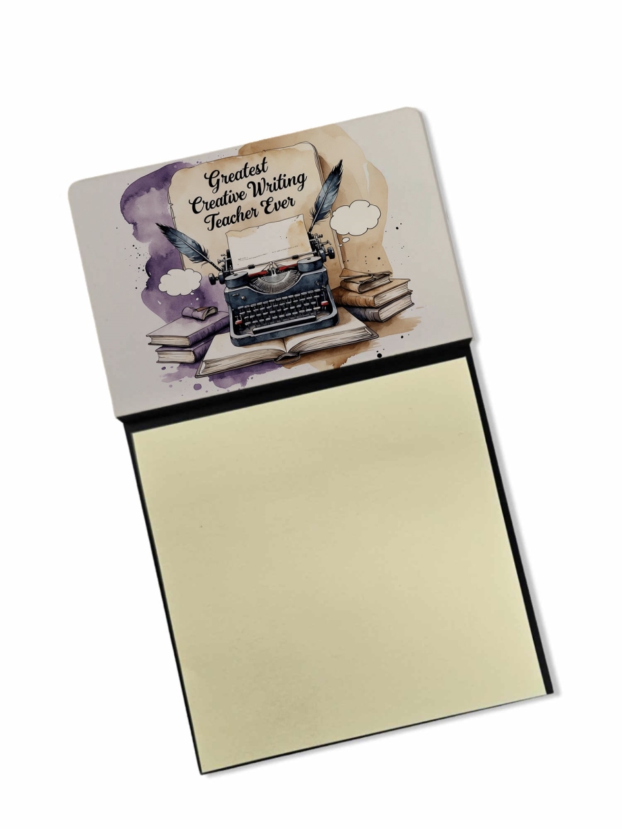 DAC8794TSN 5.25 x 3.25 in. Greatest Creative Writing Teacher Ever Funny Sticky Note Holder for Teachers Gift