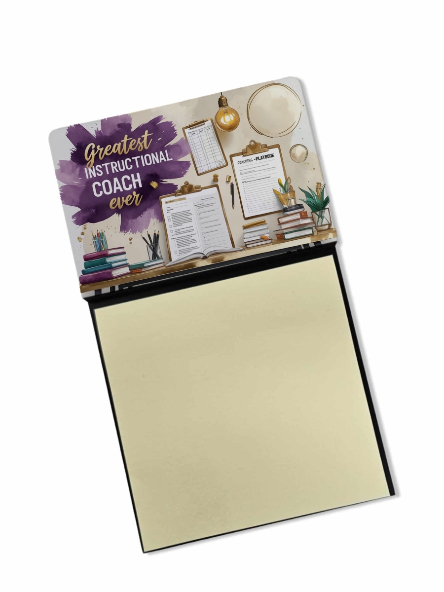 DAC8832TSN 5.25 x 3.25 in. Greatest Instructional Coach Ever Funny Sticky Note Holder for Teachers Gift