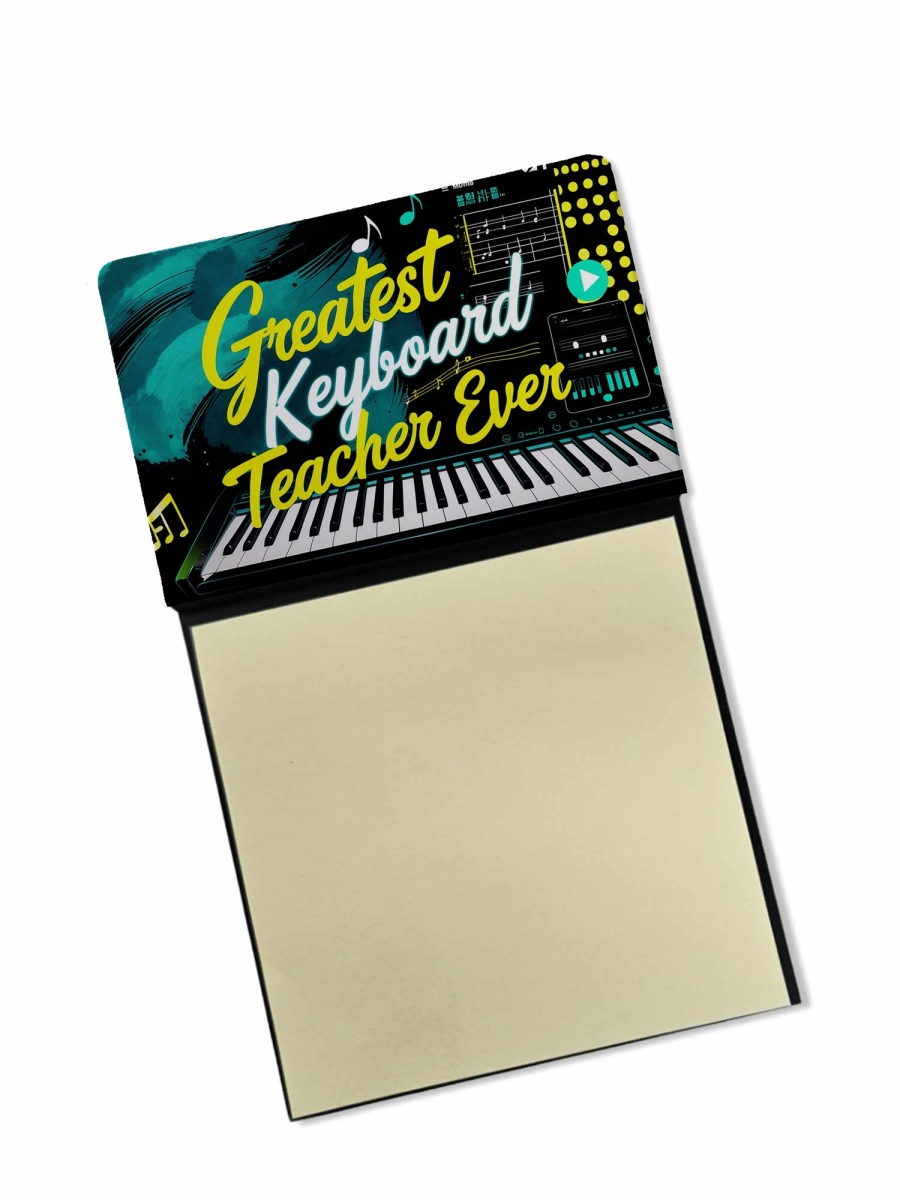 DAC8838TSN 5.25 x 3.25 in. Greatest Keyboard Teacher Ever Funny Sticky Note Holder for Teachers Gift