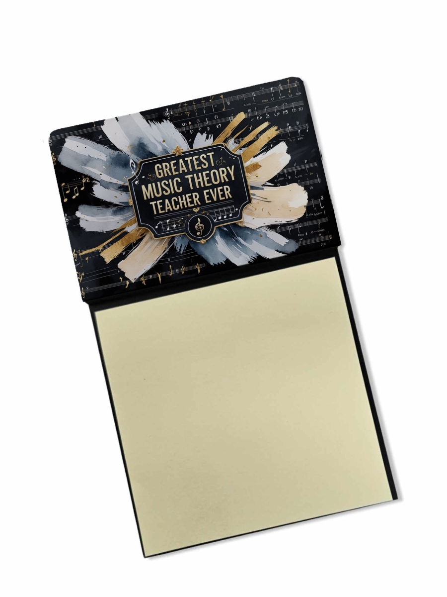 DAC8849TSN 5.25 x 3.25 in. Greatest Music Theory Teacher Ever Funny Sticky Note Holder for Teachers Gift