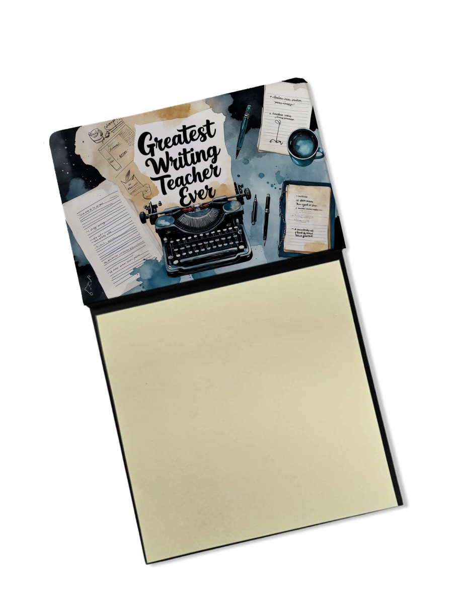 DAC8895TSN 5.25 x 3.25 in. Greatest Writing Teacher Ever Funny Sticky Note Holder for Teachers Gift