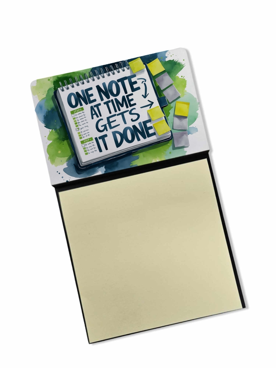 DAC8656SSN 5.25 x 3.25 in. One Note at a Time Gets It Done Funny Sticky Note Holder
