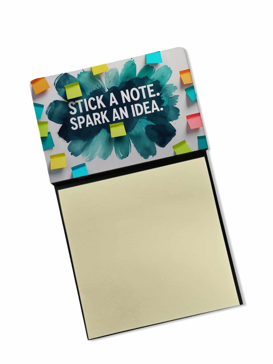 DAC8660SSN 5.25 x 3.25 in. Stick a Note Spark an Idea Funny Sticky Note Holder