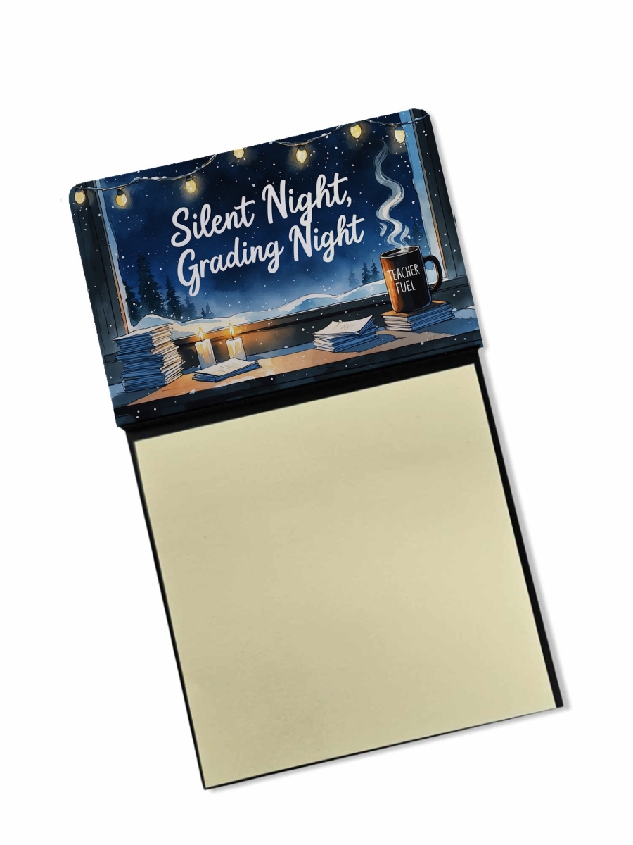 DAC8947TSN 5.25 x 3.25 in. Silent Night, Grading Night Funny Sticky Note Holder for Teachers Gift