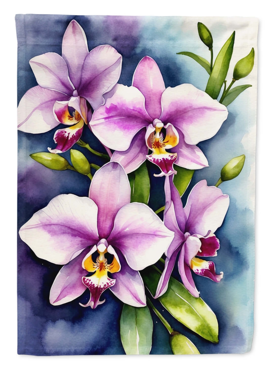 DAC8594GF 15.5 x 11.25 in. Dendrobium Orchids Garden Flag