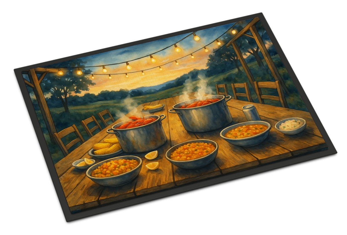 DAC8235JMAT 24 x 36 in. Crawfish at the Camp Doormat