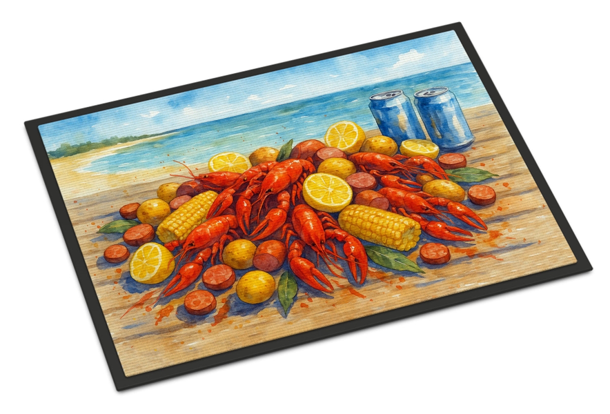 DAC8239MAT 18 x 27 in. Crawfish on the Beach Doormat