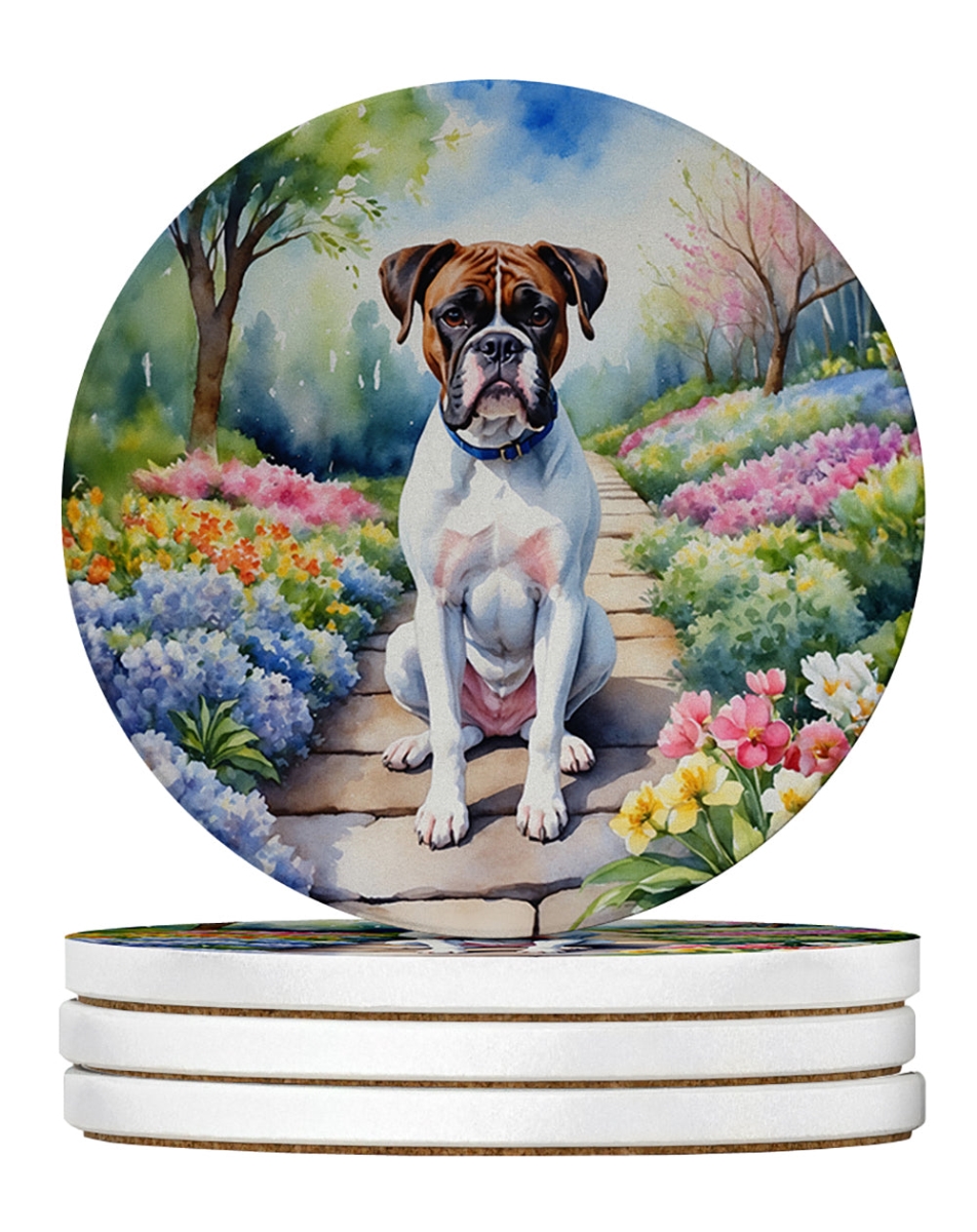 DAC6581RCS4 4 x 4 in. Boxer Spring Path Sandstone Coasters - Large - Pack of 4