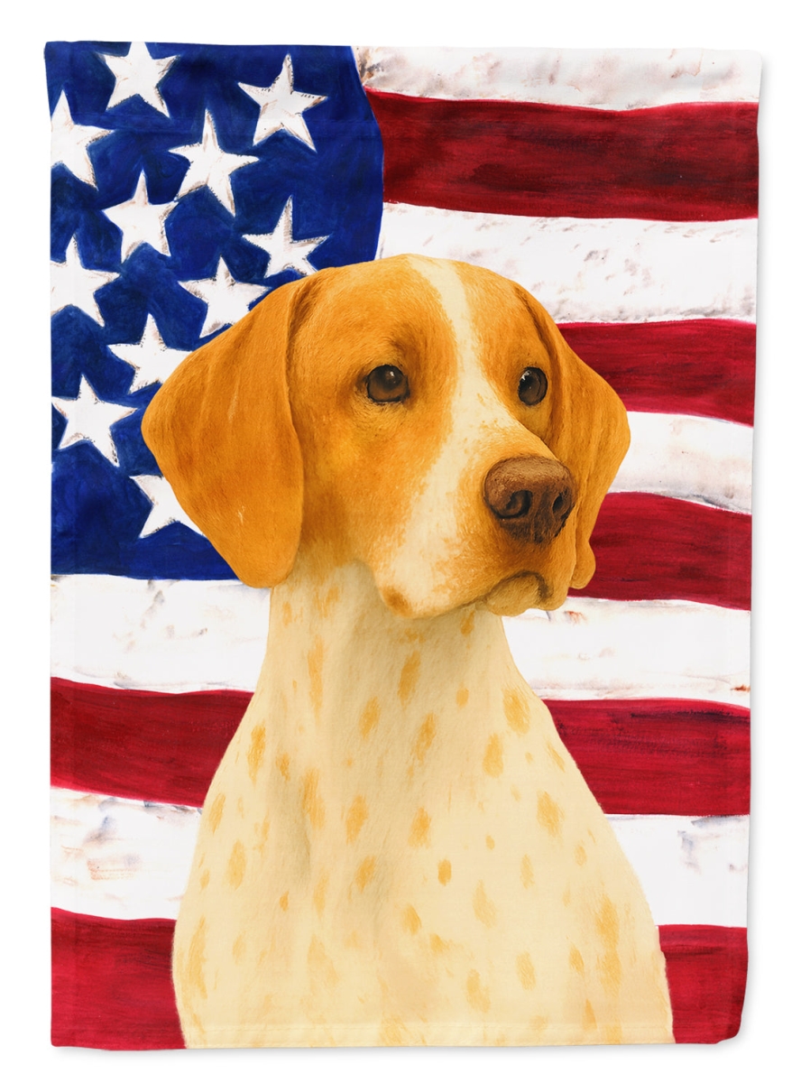 WDK6395CHF 40 x 28 in. Orange & White Pointer American Flag House Flag