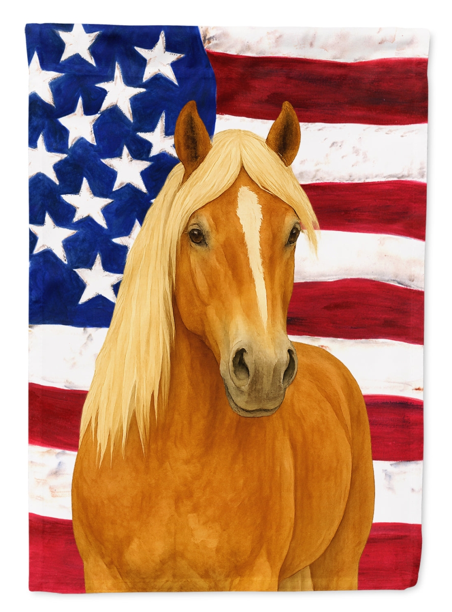WDK6490CHF 40 x 28 in. Chestnut Haflinger Horse with Flaxen Mane American House Flag
