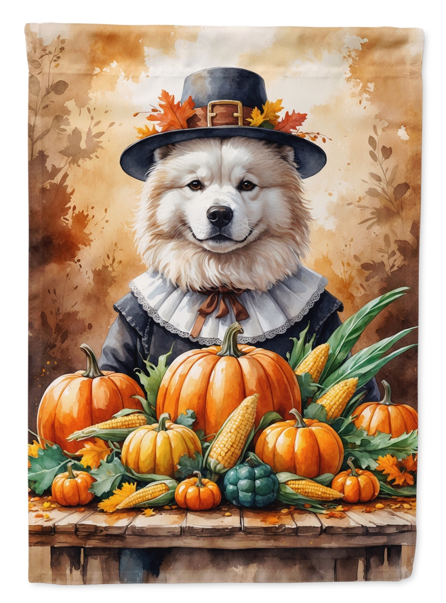 DAC8333CHF 40 x 28 in. Samoyed Thanksgiving House Flag