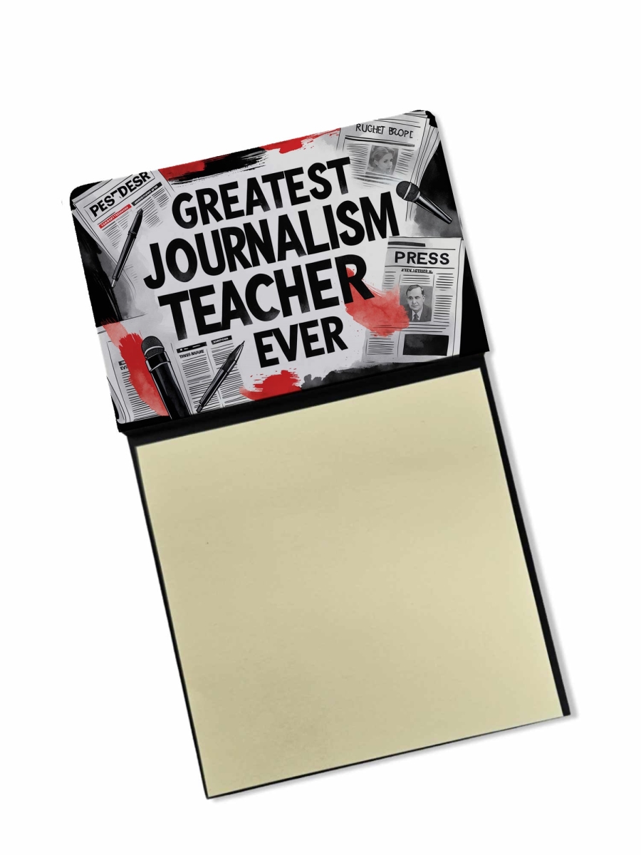 DAC8837TSN 5.25 x 3.25 in. Greatest Journalism Teacher Ever Funny Sticky Note Holder for Teachers Gift