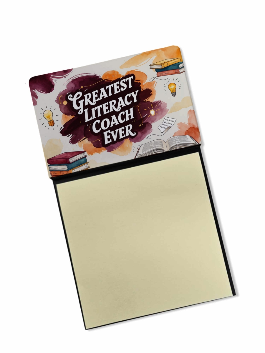 DAC8843TSN 5.25 x 3.25 in. Greatest Literacy Coach Ever Funny Sticky Note Holder for Teachers Gift