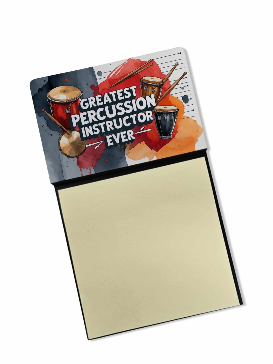 DAC8852TSN 5.25 x 3.25 in. Greatest Percussion Instructor Ever Funny Sticky Note Holder for Teachers Gift