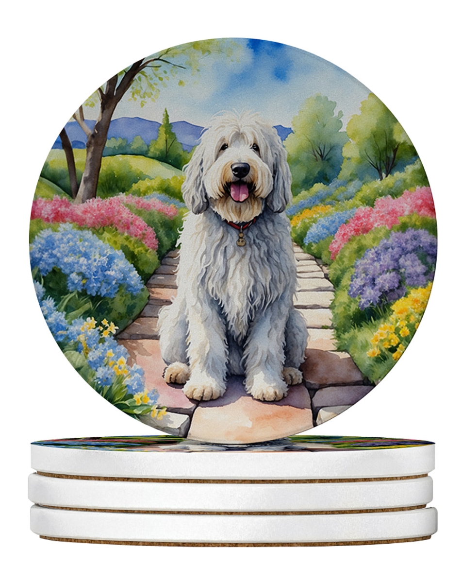 DAC6658RCS4 4 x 4 in. Komondor Spring Path Sandstone Coasters - Large - Pack of 4