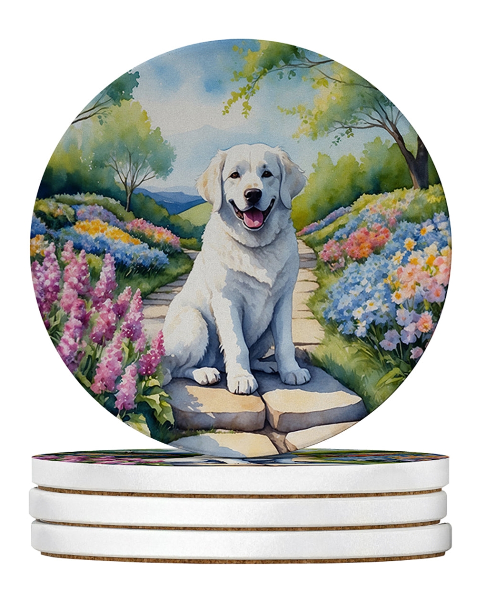 DAC6659RCS4 4 x 4 in. Kuvasz Spring Path Sandstone Coasters - Large - Pack of 4