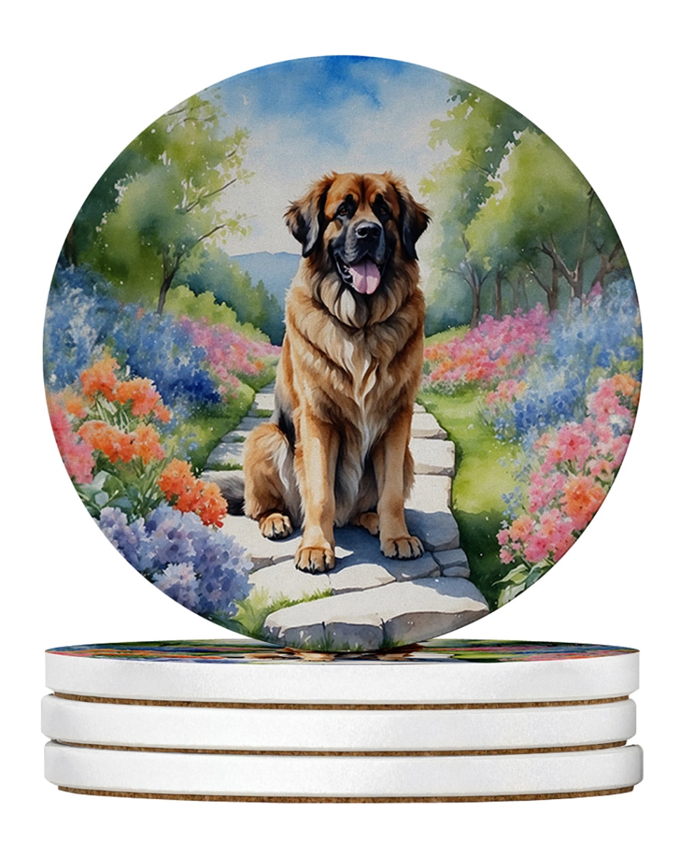 DAC6666RCS4 4 x 4 in. Leonberger Spring Path Sandstone Coasters - Large - Pack of 4