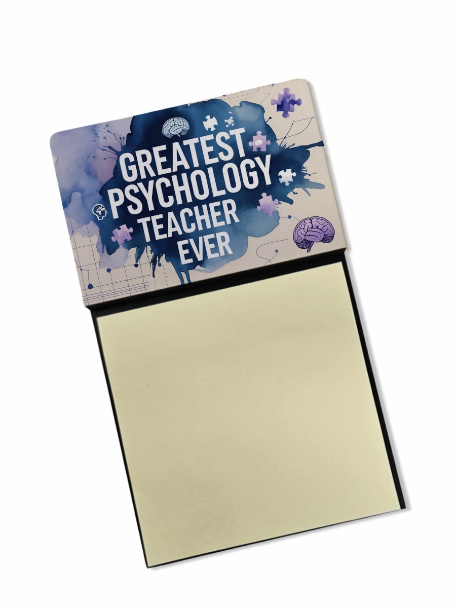 DAC8858TSN 5.25 x 3.25 in. Greatest Psychology Teacher Ever Funny Sticky Note Holder for Teachers Gift