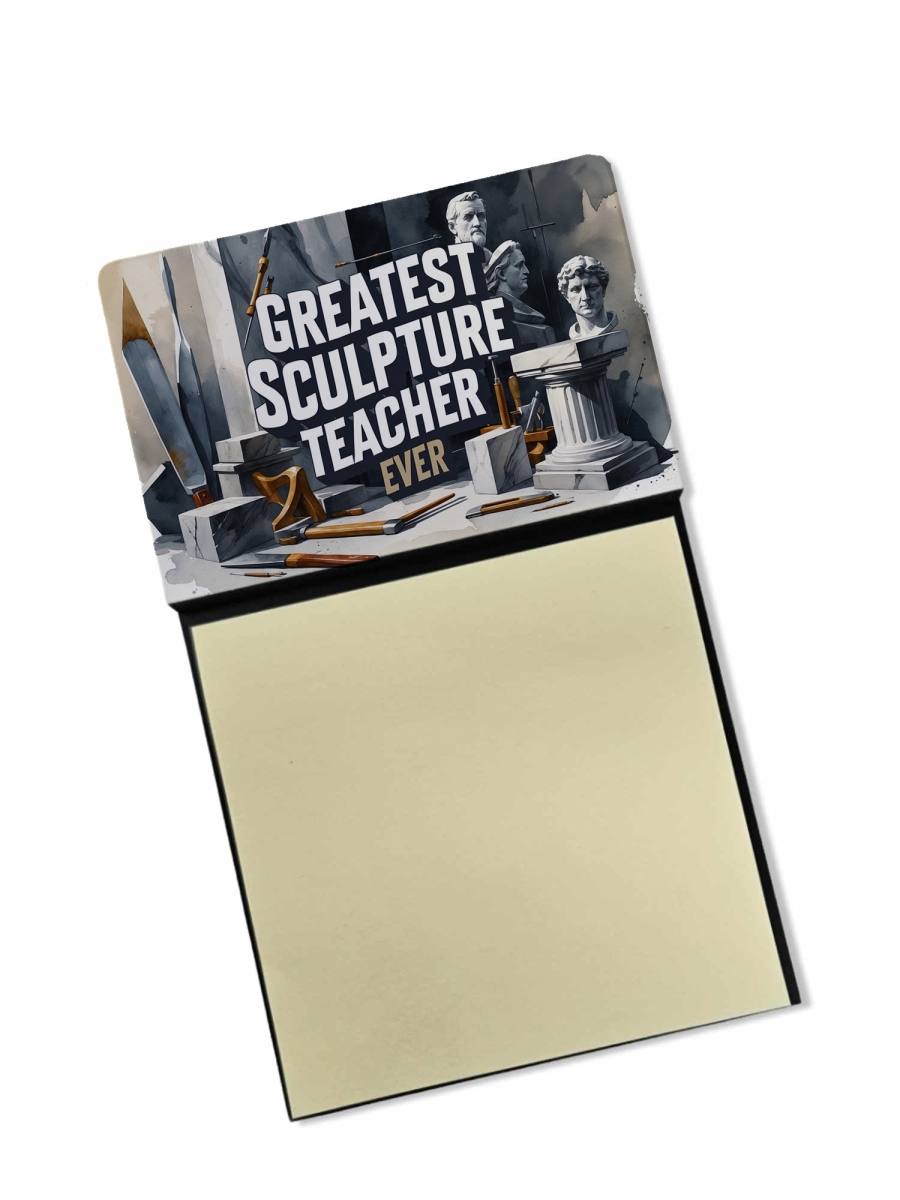 DAC8870TSN 5.25 x 3.25 in. Greatest Sculpture Teacher Ever Funny Sticky Note Holder for Teachers Gift