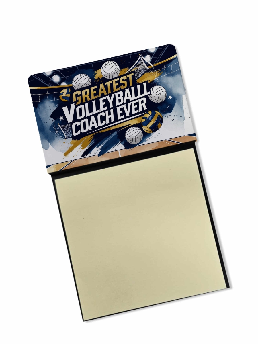 DAC8890TSN 5.25 x 3.25 in. Greatest Volleyball Coach Ever Funny Sticky Note Holder for Teachers Gift