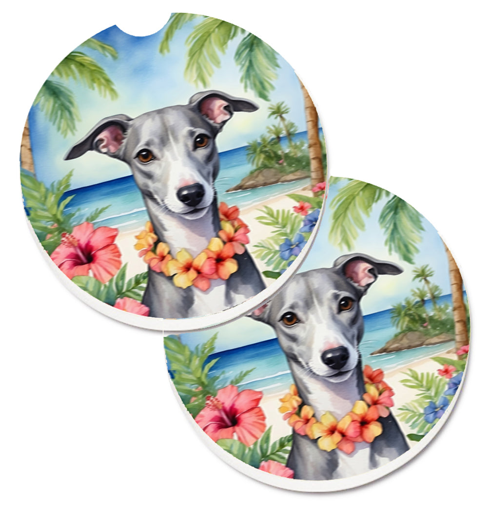 DAC6537CARC 2.5 x 2.5 in. Whippet Luau Cup Holder Car Coasters - Set of 2