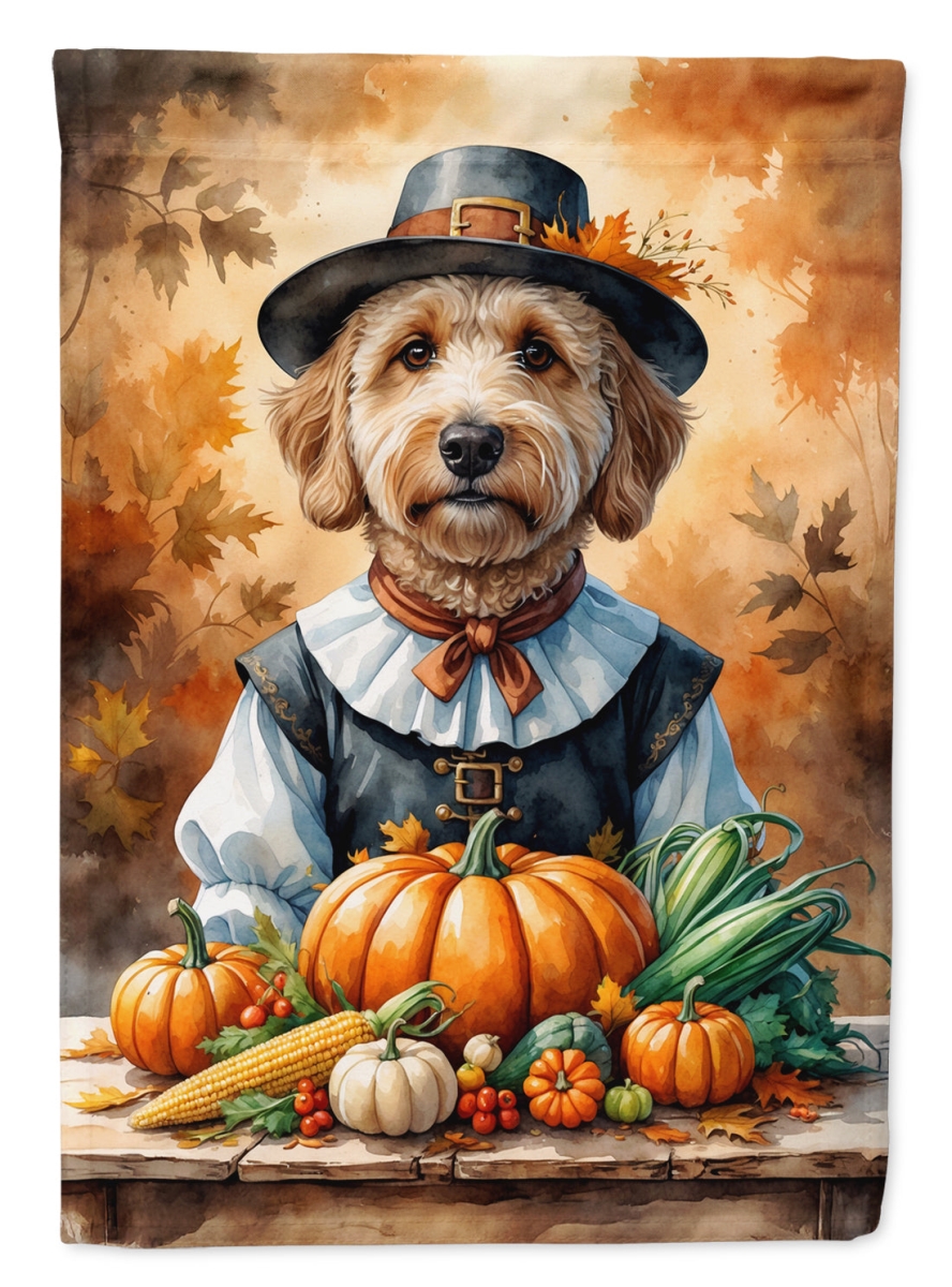 DAC8320CHF 40 x 28 in. Labradoodle Thanksgiving House Flag
