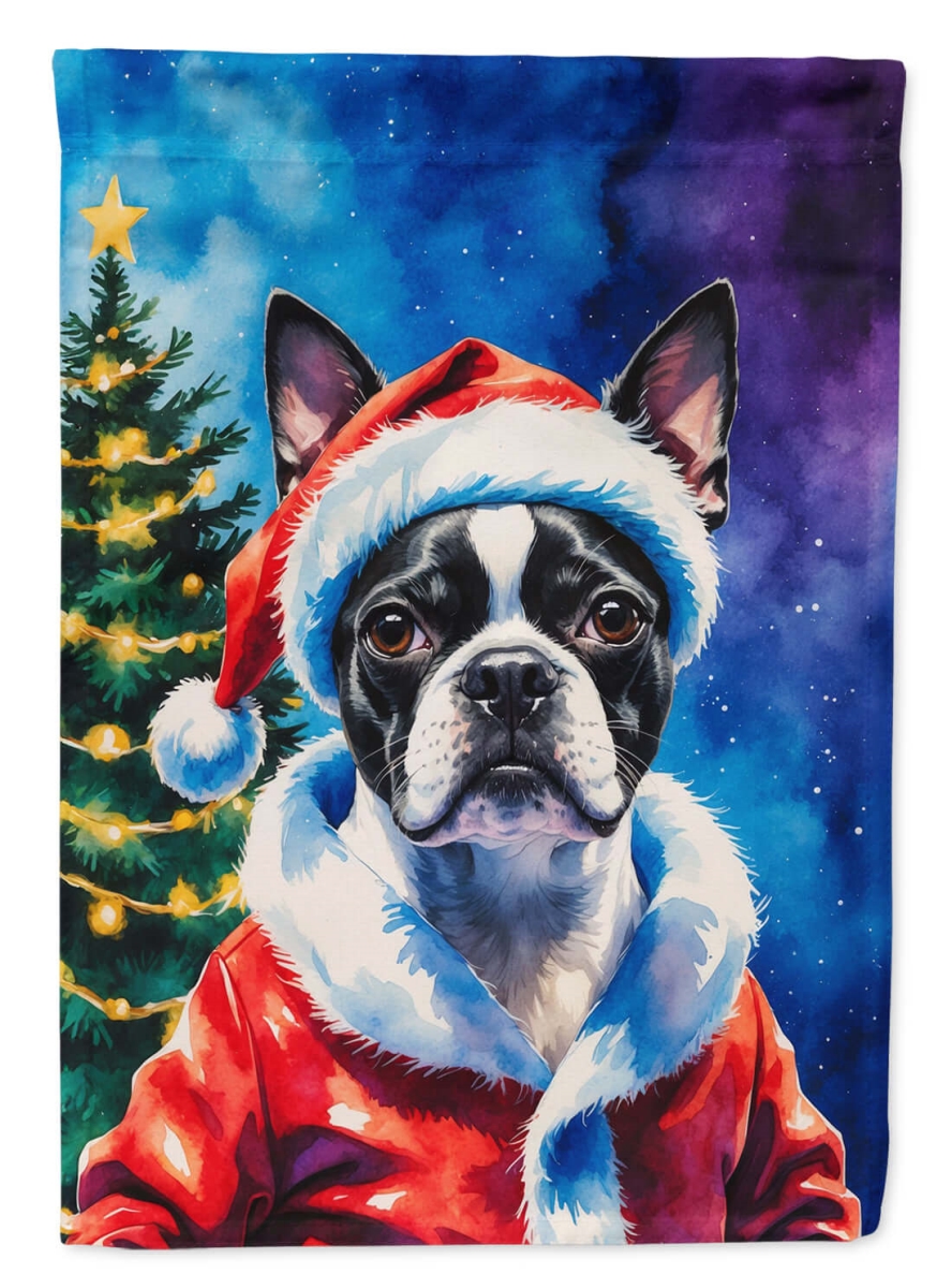 DAC8468CHF 40 x 28 in. Boston Terrier Christmas House Flag