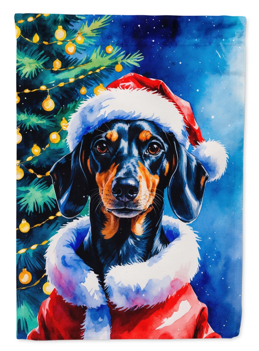 DAC8479CHF 40 x 28 in. Dachshund Christmas House Flag